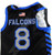 2024-25 Air Force Falcons #8 Game Issued Pos Used Black Jersey Basketball M 303