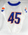 2019 Boise State Broncos #45 Game Used White Jersey Football NP Rem 44 DP99873