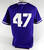 2022 Texas Christian Frogs #47 Game Used Purple Practice Jersey Baseball L 733