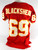 1997 Kansas City Chiefs Jeff Blackshear #69 Game Used Red Jersey 50 718
