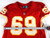 1997 Kansas City Chiefs Jeff Blackshear #69 Game Used Red Jersey 50 718