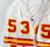 1993 Kansas City Chiefs Santo Stephens #53 Game Issued White Jersey 46 375