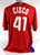 Philadelphia Phillies Mike Cisco #41 Game Used Red Jersey 48 311