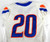 Boise State Broncos #20 Game Used White Jersey Football NP Rem 40 923