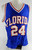 Mens 1990s Florida Gators #24 Authentic Blue Jersey Basketball 820