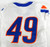 2022 Boise State Broncos #49 Game Used White Jersey Football NP Rem 38 925