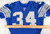 1999 Detroit Lions Ron Rivers #34 Game Used Blue Jersey 48 267