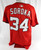 2025 Washington Nationals Michael Soroka #34 Game Used Red Jersey 48 696