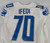 2023 Detroit Lions Germain Ifedi #70 Game Issued White Jersey 90th Patch 48 1