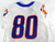Boise State Broncos #80 Game Used White Jersey Football NP Rem 44 41