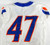 2017 Boise State Broncos #47 Game Used White Jersey Football NP Rem 40 857