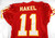 1994 Kansas City Chiefs Chris Hakel #11 Game Issued Red Jersey 75th Patch 42 300