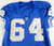 1996 Detroit Lions Jeff Hartings #64 Game Used Blue Jersey  708
