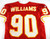 1999 Kansas City Chiefs Dan Williams #90 Game Issued Red Jersey 48 310