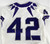 2019-22 Texas Christian Frogs #42 Game Used White Jersey Football NP Rem 40 668