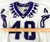 2019-22 Texas Christian Frogs #48 Game Used White Jersey Football NP Rem 40 662
