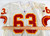 1993 Kansas City Chiefs #63 Game Issued White Jersey 50 294