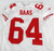 2009 San Francisco 49ers David Baas #64 Game Issued White Jersey 48 374