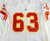 1993 Kansas City Chiefs #63 Game Issued White Jersey 48 377