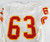 1993 Kansas City Chiefs #63 Game Issued White Jersey 48 377