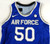 2021-22 Air Force Falcons #50 Game Issued Pos Used Blue Jersey Basketball L 466