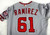 2022 Washington Nationals Erasmo Ramirez #61 Game Issued Pos Used Grey Jersey 3