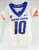 2021 Boise State Broncos  #10 Game Used White Jersey Football NP Rem 44 07