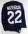 1990s Florida Panthers Steve Washburn #22 Game Used Navy Practice Jersey 58 639