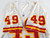 1993 Kansas City Chiefs #49 Game Issued White Jersey 46 617