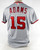 2022 Washington Nationals Riley Adams #15 Game Issued Grey Jersey 46 DP79973