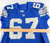 1999 Detroit Lions Travis Kirschke #67 Game Used Blue Jersey 50 250