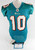 2010 Miami Dolphins Clyde Gates #10 Game Used Teal Jersey Vs Patriots 42 742