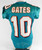 2010 Miami Dolphins Clyde Gates #10 Game Used Teal Jersey Vs Patriots 42 742