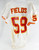 1993 Kansas City Chiefs Jaime Fields #59 Game Used White Jersey 50 278