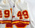 1993 Kansas City Chiefs #49 Game Issued White Jersey 42 291