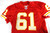 2004 Kansas City Chiefs Ryan Lilja #61 Game Issued Red Jersey 52 309