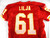 2004 Kansas City Chiefs Ryan Lilja #61 Game Issued Red Jersey 52 309