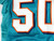 2009 Miami Dolphins Erik Walden #50 Game Used Teal Jersey 46 741