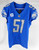 2021 Detroit Lions Josh Woods #51 Game Used Blue Jersey Captain Patch 42 733