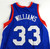 2013-14 Philadelphia 76ers Rodney Williams #33 Game Issued Blue Jersey L 923