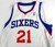 2013-14 Philadelphia 76ers Thaddeus Young #21 Game Used White Jersey 2XL 938