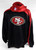 2000s San Francisco 49ers #50 Team Issued Black Pullover Hoodie Sweatshirt 2XL 4