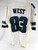 1996 Philadelphia Eagles Ed West #83 Game Issued White Jersey 44 0233