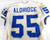 1998 Detroit Lions Allan Aldridge #55 Game Used White Jersey 50 0248