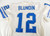 1994 Detroit Lions Matt Blundin #12 Game Used White Jersey 46 0252