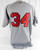 Brevard County Manatees #34 Game Used Grey Jersey 2XL 806