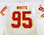 2004 Kansas City Chiefs Isaac White #95 Game Issued White Jersey 52 0270