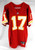 1999 Kansas City Chiefs Desmond Kitchings #17 Game Issued Red Jersey 42 0299