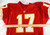 1999 Kansas City Chiefs Desmond Kitchings #17 Game Issued Red Jersey 42 0299