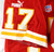 1999 Kansas City Chiefs Desmond Kitchings #17 Game Issued Red Jersey 42 0299